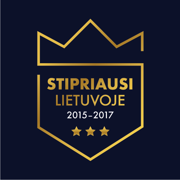 Strongest in Lithuania certificate badge